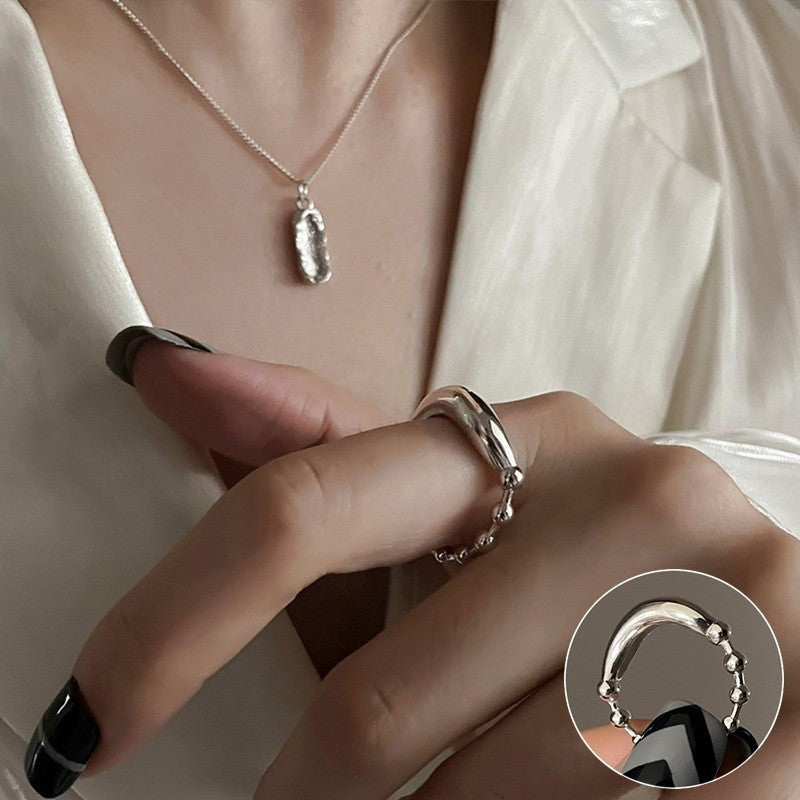 Women's Retro Fashion Chain Glossy Wide Ring