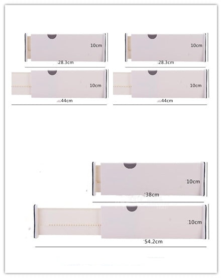 Creative telescopic partitions Plastic drawer dividers