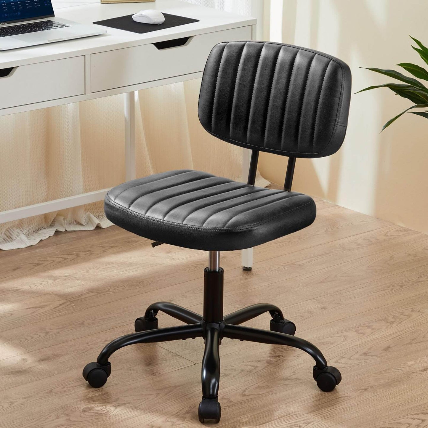 Adjustable Height 360° Rolling Swivel Computer Task Chair Without Arm