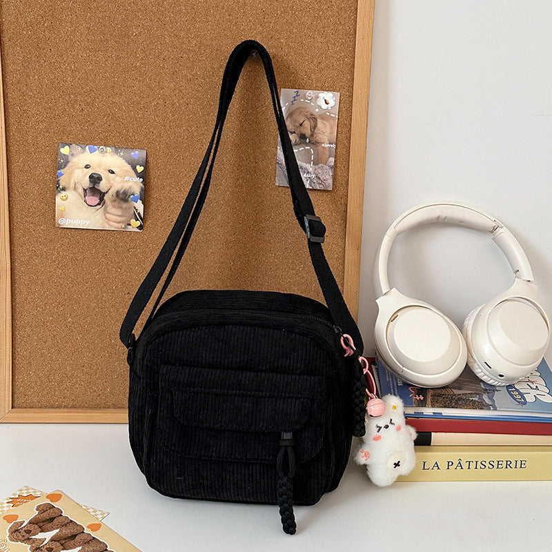 Corduroy Fashion Casual Crossbody Cute Shoulder Bag