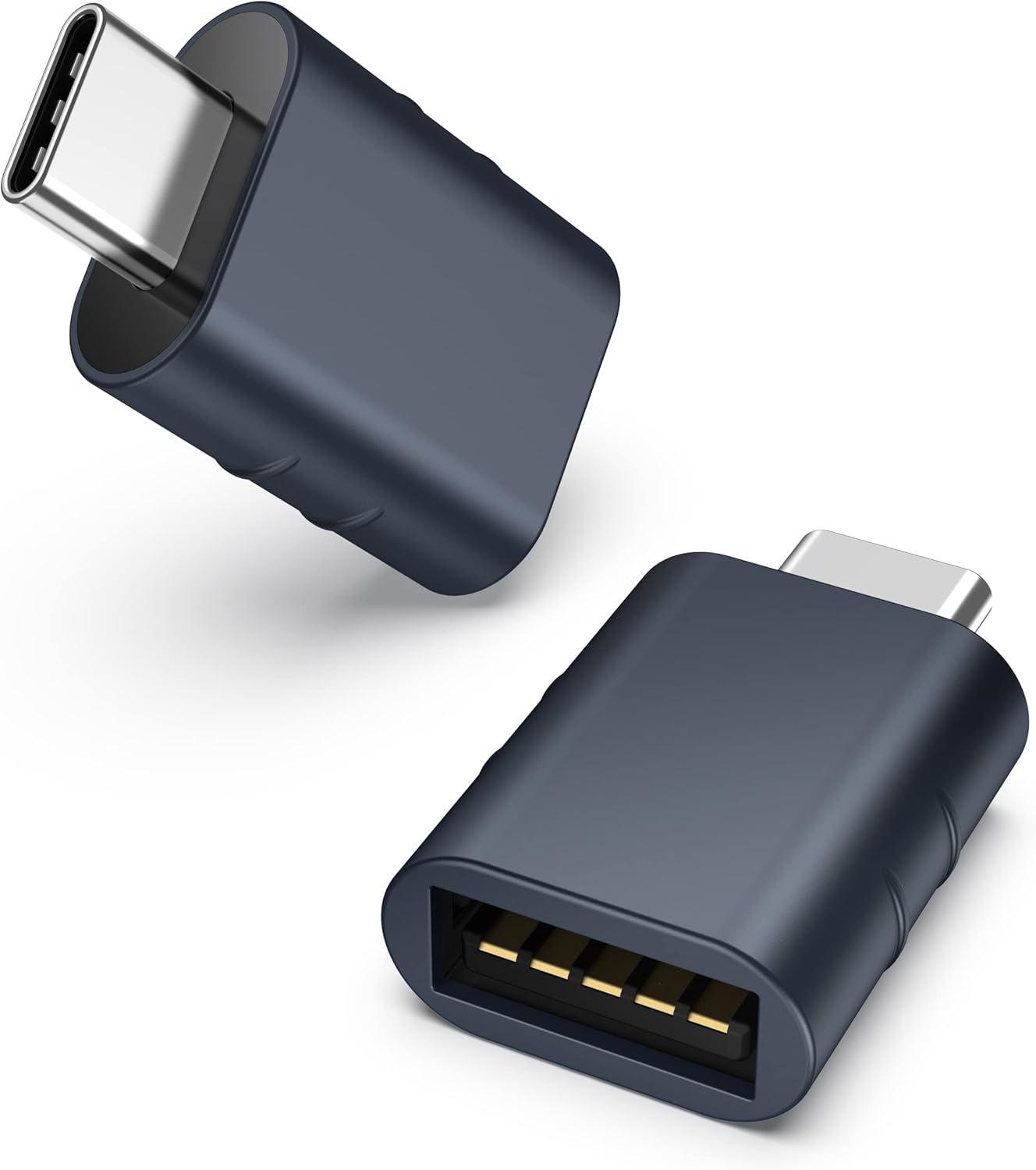 USB C to USB Adapter Pack of 2, USB 3.0 Female to Thunderbolt 4/3 Adapter Compatible with Macbook Pro Air 2024, Surface, Ipad, Iphone, Galaxy Notebook, XPS and More Type C Devices, Space Grey