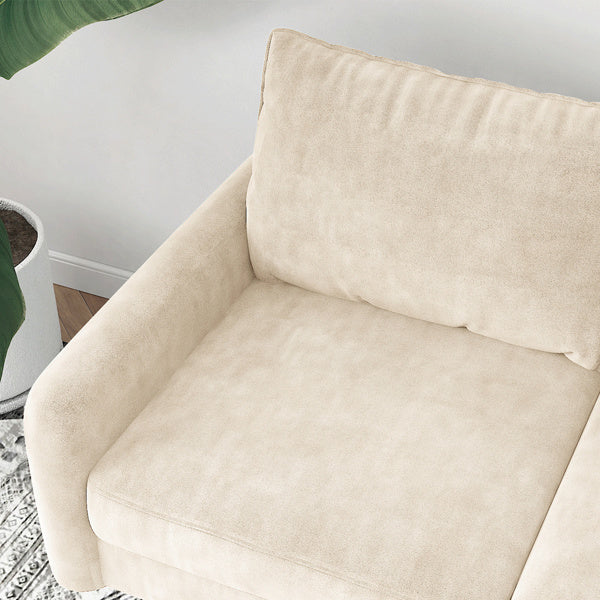 56.3-inch Velvet Round Arm Apartment Double Sofa