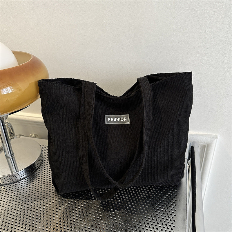 Canvas Ins Style Niche Large Capacity Handbag For Women