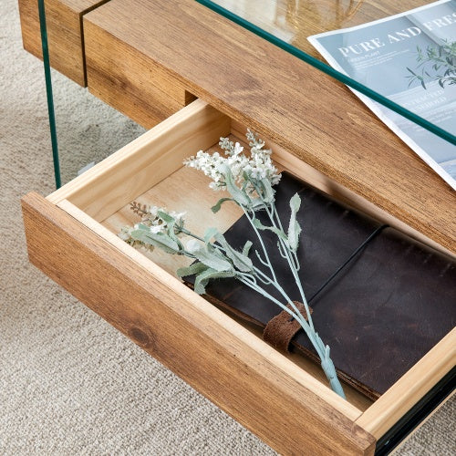 43.3 Inch Modern Two-Tier Coffee Table