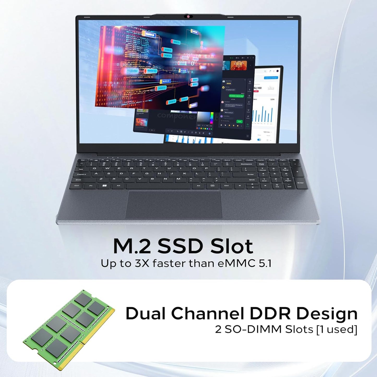 15.6" FHD Laptop Computers, Compatible with Windows 11, Pentium Gold (Beats Pentium, Celeron), Cooling Fan, 4GB RAM, 128GB SSD, up to 2TB, HDMI, for Business, Student