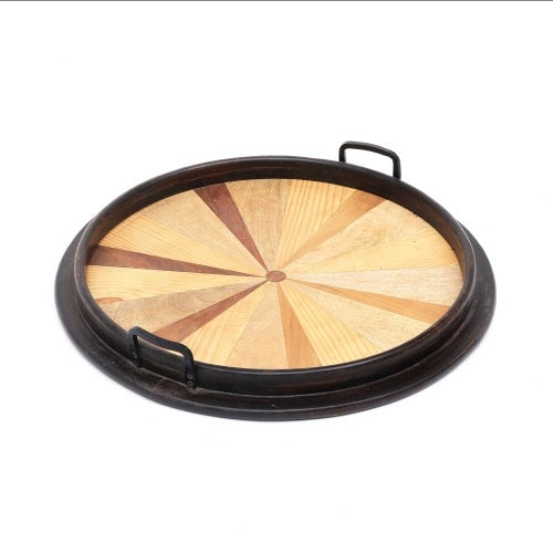 Handmade Wooden Round Tray