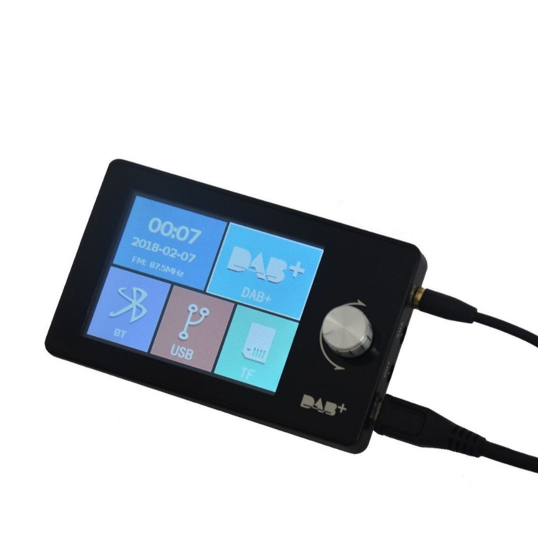28-inch Car European DAB Digital Broadcasting Color Screen Receiver Bluetooth Hands-free FM Forwarding Aux Output