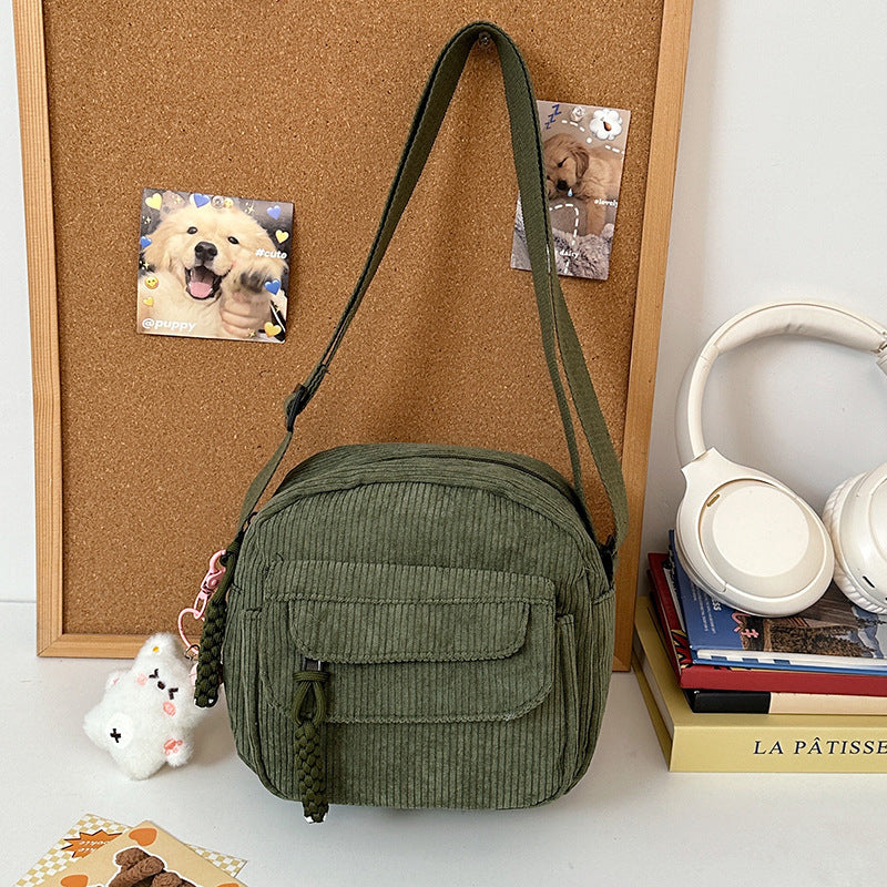 Corduroy Fashion Casual Crossbody Cute Shoulder Bag
