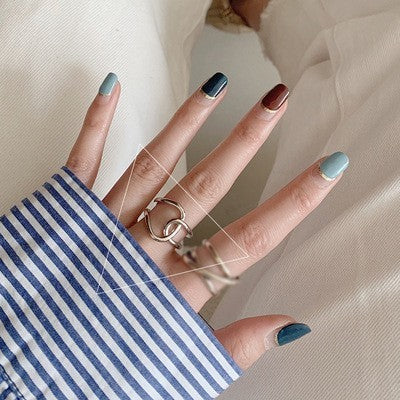 Women's Retro Fashion Chain Glossy Wide Ring