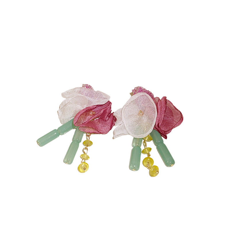 Sweet All-matching Colorful Flower Stud Earrings