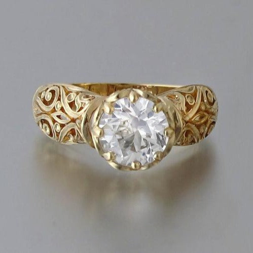 Flower Men's And Women's Zircon Ring