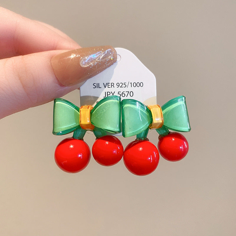 Sweet All-matching Colorful Flower Stud Earrings