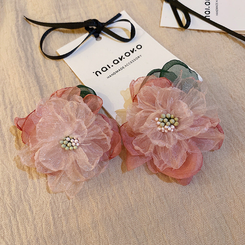 Sweet All-matching Colorful Flower Stud Earrings