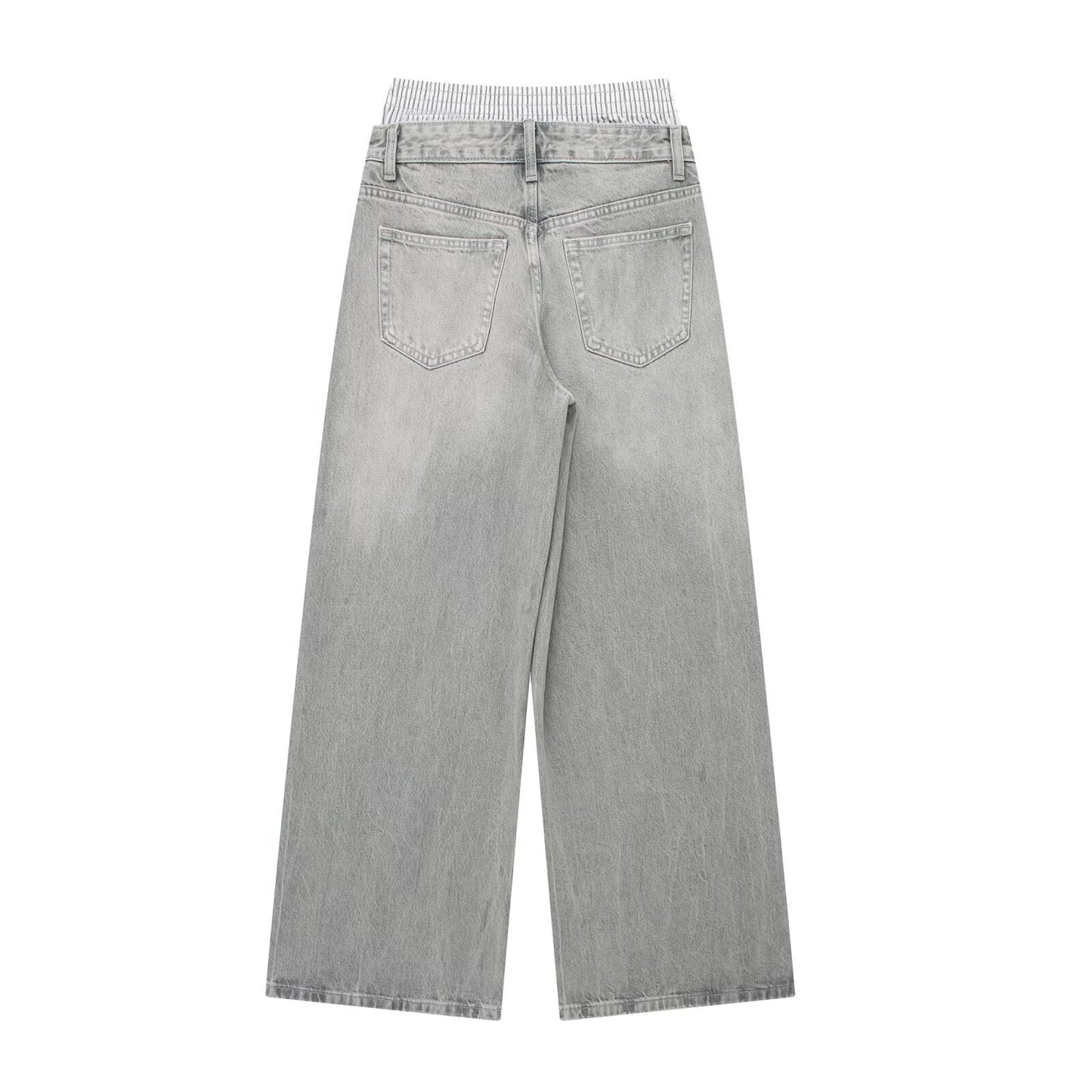 Fashion Low Waist Boxer Wide Leg Jeans