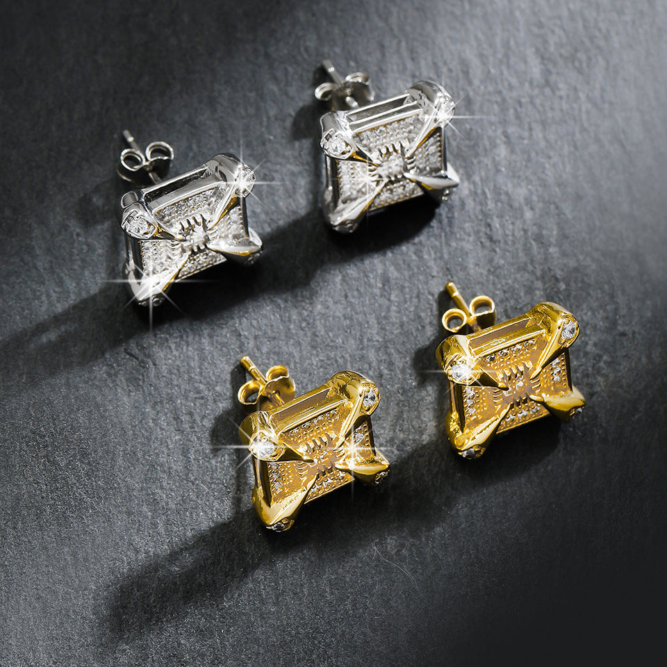 Fashion New Dragon Claw Square Stud Earrings