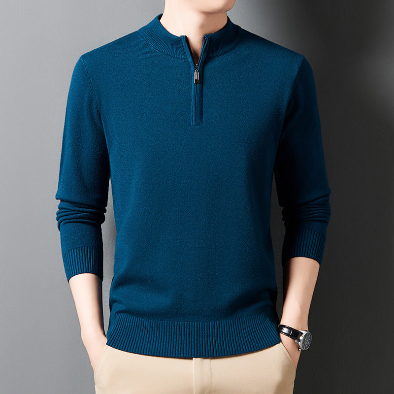 Fashion Men's Knitting Sweater Business Base Wool