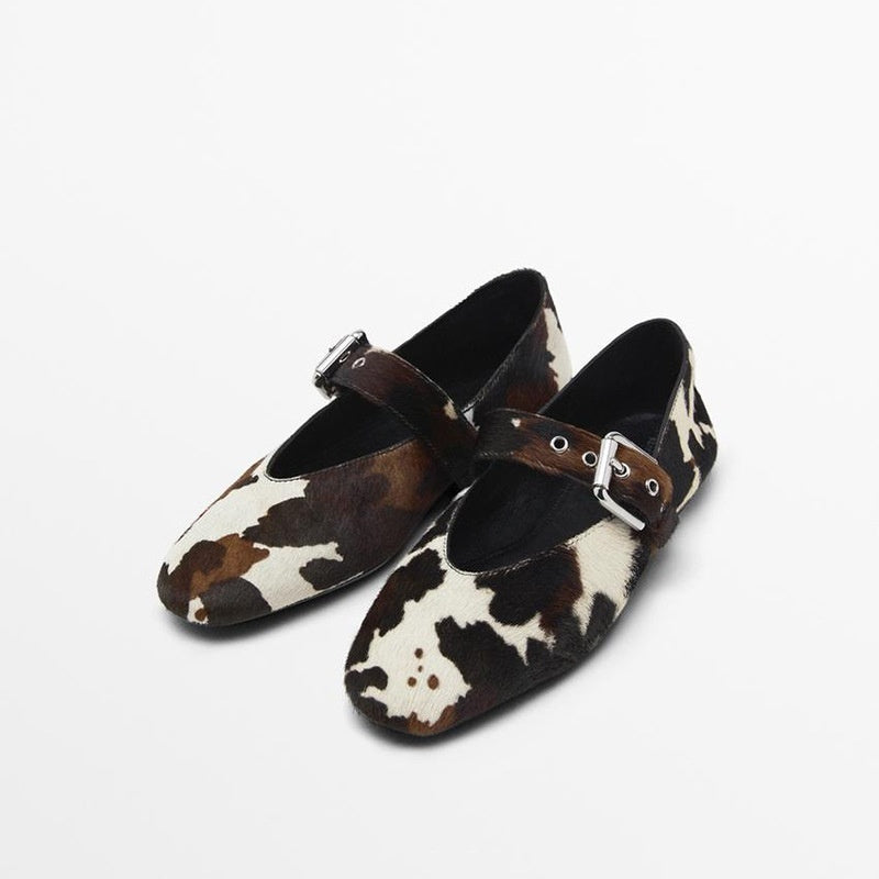 Women's Comfortable Leather Buckle Decorative Casual Shoes