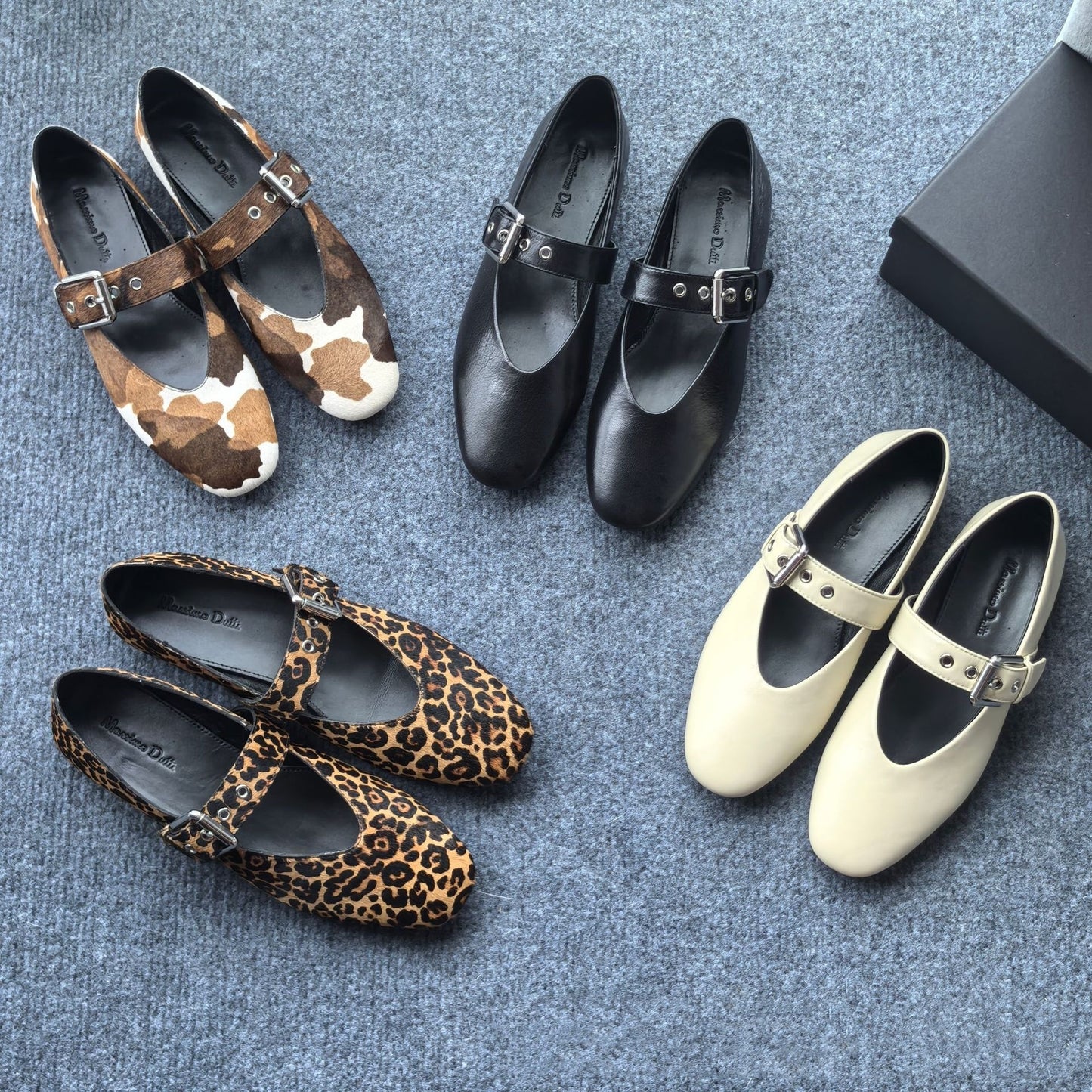 Women's Comfortable Leather Buckle Decorative Casual Shoes