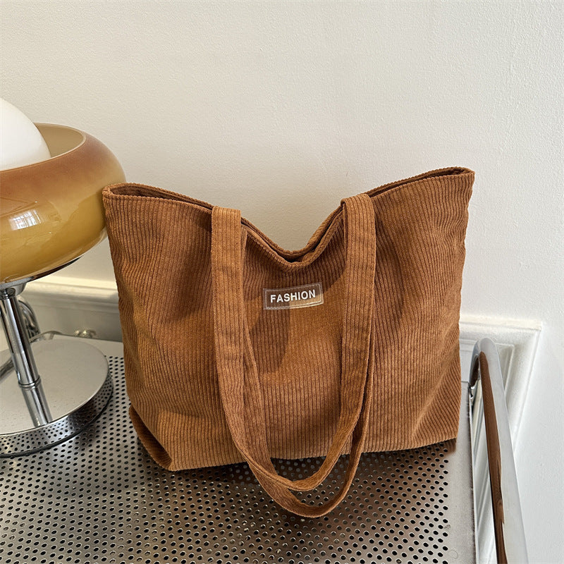 Canvas Ins Style Niche Large Capacity Handbag For Women