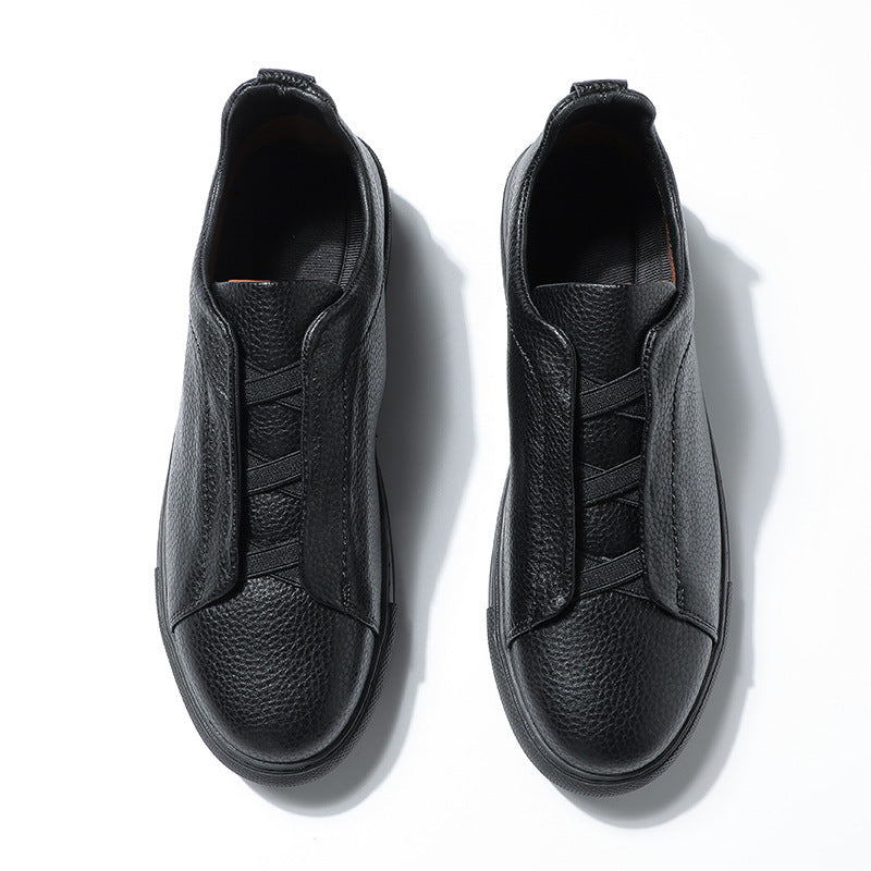 Men's Leather Shoes One Pedal Soft Bottom Gommino
