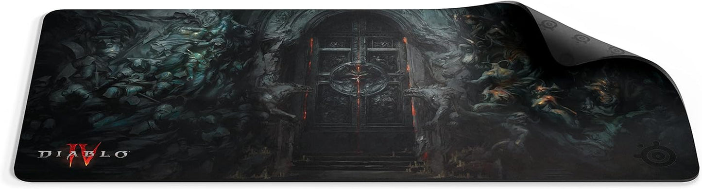Qck Medium Gaming Mousepad — Black — Non-Slip Silicone Rubber Base — Peak Tracking and Stability — Optimized for Gaming Sensors — 320 Mm X 270 Mm — FPS, Mobas, RTS, MMO