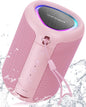 Portable Bluetooth Speaker with Lights, Stocking Stuffers, Powerful Crystal Clear Sound, IPX5 Waterproof, All Day Playtime, BT 5.3, TWS Paring, Small Wireless Speaker for Outdoor, White Elephant Gifts