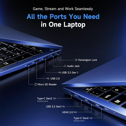 2025 Gaming Laptop, 15.6" FHD Laptop with AMD R7 7735HS (Beat I7-12650H, up to 4.75Ghz), 16GB DDR5 RAM 512GB SSD Computer with Radeon 680M 100W Type-C Backlit KB Fingerprint
