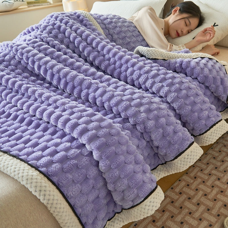 Coral Flannel Winter Thicken Thermal Cover Blanket