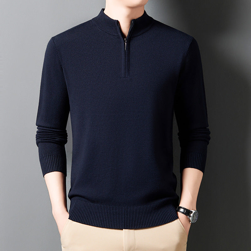 Fashion Men's Knitting Sweater Business Base Wool