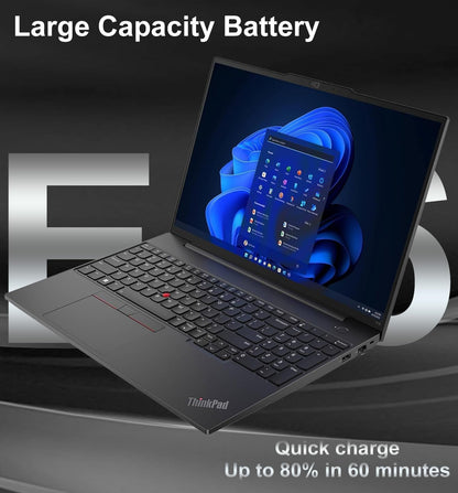Lenovo Thinkpad E16 Gen 2 Business Laptop (16" FHD+ Anti-Glare, AMD Ryzen 7 7735U (> Intel I7-1355U), 16GB DDR5, 512GB SSD) Backlit, Fingerprint, Wi-Fi, Ethernet, 1080P Webcam, Win 11 Pro W/ Copilot