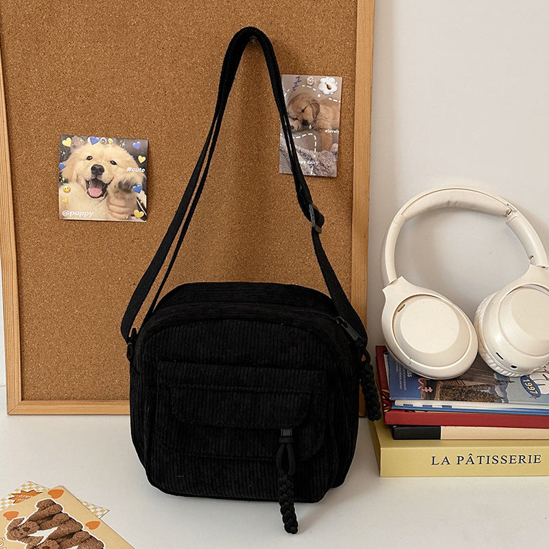 Corduroy Fashion Casual Crossbody Cute Shoulder Bag