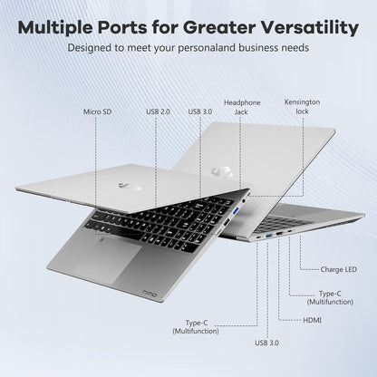 15.6" IPS Fhd-Gaming-Laptop, AMD Ryzen 5 6600H 32GB DDR5 RAM 1TB SSD (Beat I7-1165G7, 6 Cores up to 4.5Ghz) AMD Radeon 660M GPU 100W USB-C PD Fast Charger Backlit Keyboard Fingerprint
