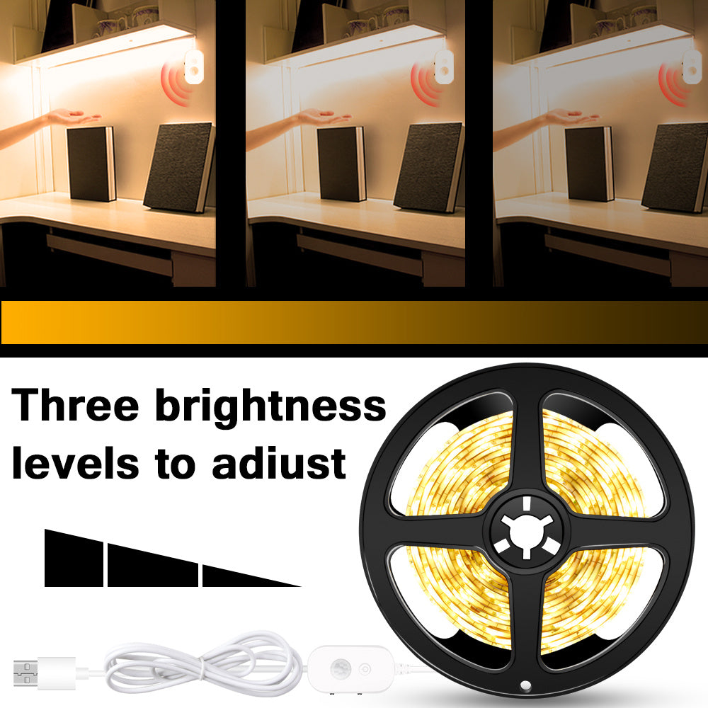 Cabinet light sensor light with soft light with waterproof led light bar