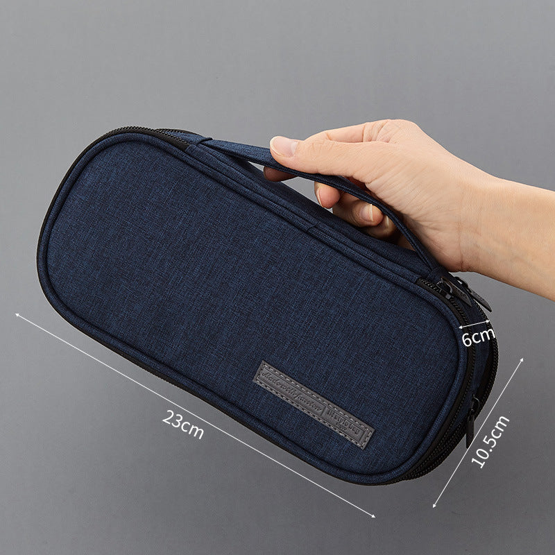Pencil Case, Hot Sale, Large Capacity Three-layer Creative Student Multi-functional Canvas Korean Pencil Bag Pencil Case Pencil Case