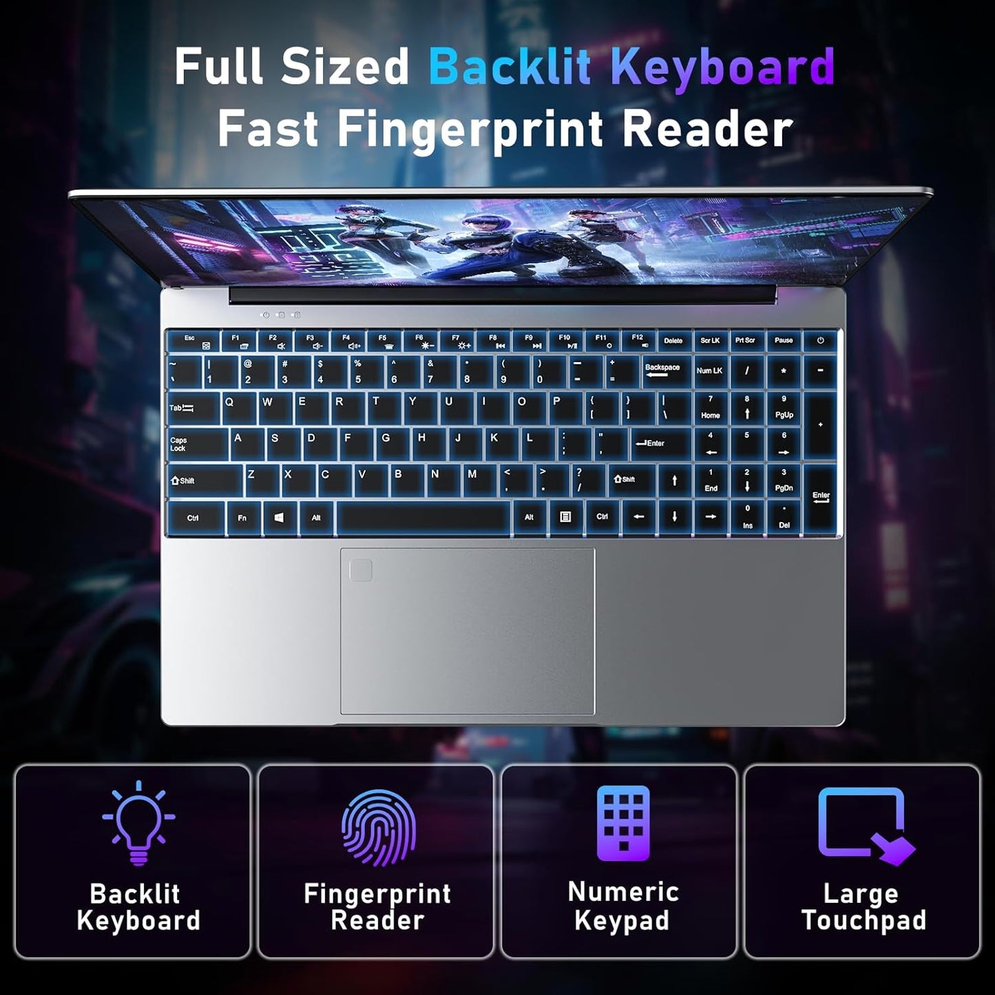 Gaming Laptop,15.6 Inch Laptop Computer,32Gb RAM 1TB SSD,AMD Ryzen 5 7430U (Up to 4.3Ghz,Beat 5700U),AMD Radeon Graphics,15.6”Fhd 1920 * 1080 Display,Wifi 5,Bt5.0,Backlit Keyboard
