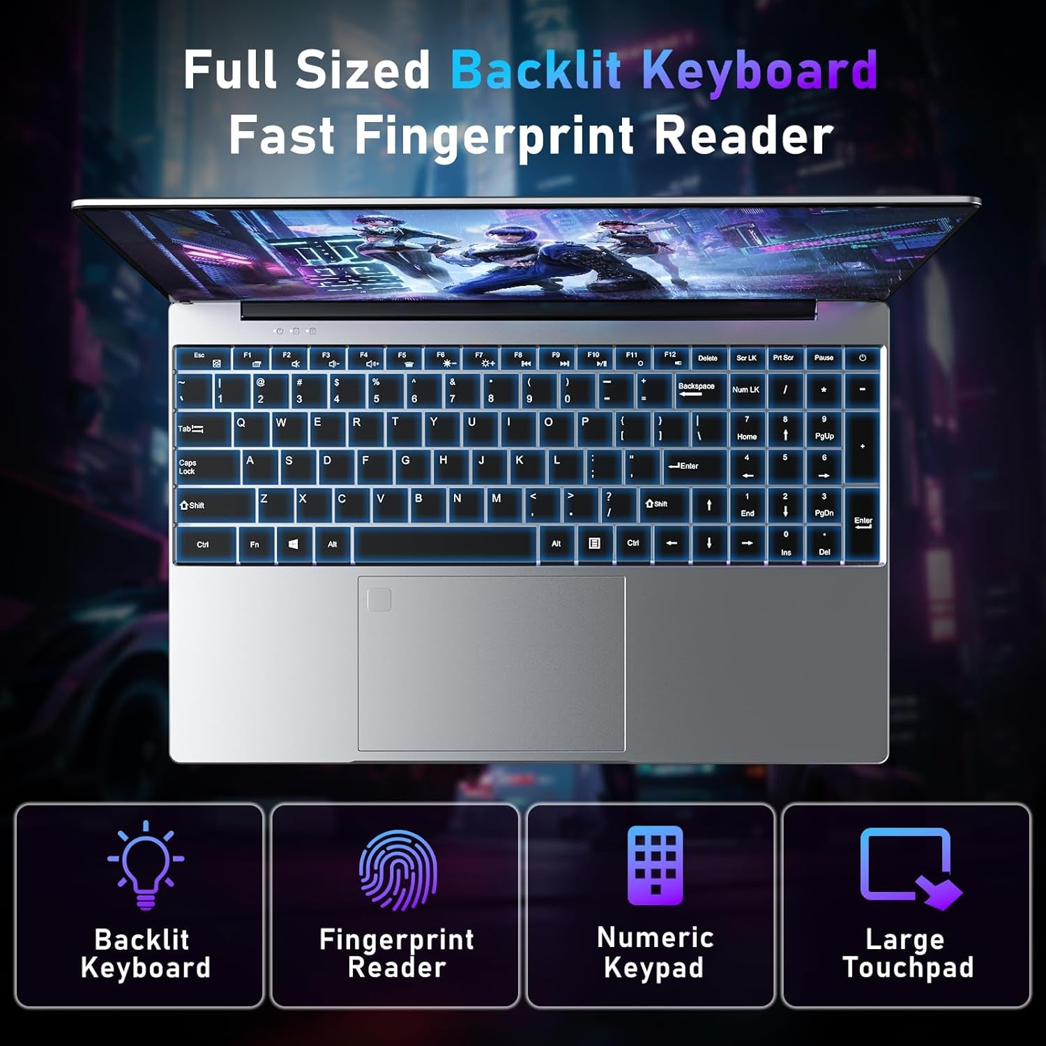 Gaming Laptop,15.6 Inch Laptop Computer,32Gb RAM 1TB SSD,AMD Ryzen 5 7430U (Up to 4.3Ghz,Beat 5700U),AMD Radeon Graphics,15.6”Fhd 1920 * 1080 Display,Wifi 5,Bt5.0,Backlit Keyboard