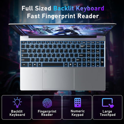 Gaming Laptop,15.6 Inch Laptop Computer,32Gb RAM 1TB SSD,AMD Ryzen 5 7430U (Up to 4.3Ghz,Beat 5700U),AMD Radeon Graphics,15.6”Fhd 1920 * 1080 Display,Wifi 5,Bt5.0,Backlit Keyboard