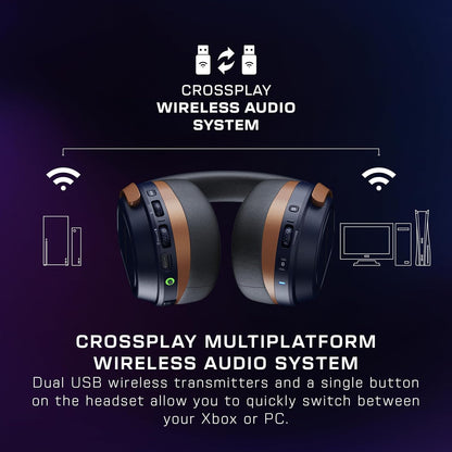 Stealth 700 Gen 3 Wireless Multiplatform Amplified Gaming Headset for Xbox Series X|S, Xbox One, PC, PS5, Mobile – 60Mm Drivers, AI Noise-Cancelling Mic, Bluetooth, 80-Hr Battery – Cobalt