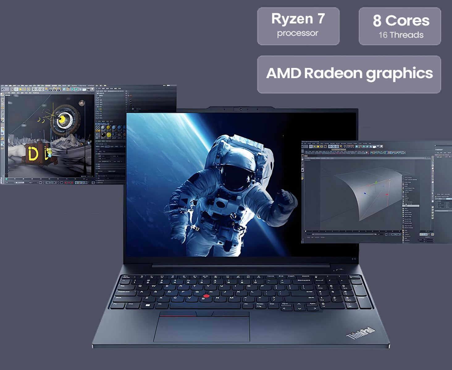 Lenovo Thinkpad E16 Gen 2 Business Laptop (16" FHD+ Anti-Glare, AMD Ryzen 7 7735U (> Intel I7-1355U), 16GB DDR5, 512GB SSD) Backlit, Fingerprint, Wi-Fi, Ethernet, 1080P Webcam, Win 11 Pro W/ Copilot