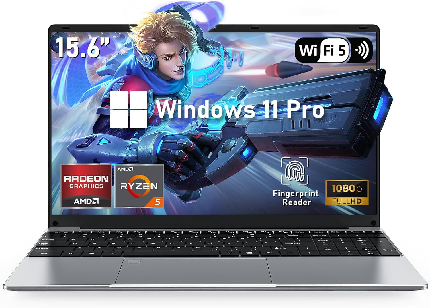 Gaming Laptop,15.6 Inch Laptop Computer,32Gb RAM 1TB SSD,AMD Ryzen 5 7430U (Up to 4.3Ghz,Beat 5700U),AMD Radeon Graphics,15.6”Fhd 1920 * 1080 Display,Wifi 5,Bt5.0,Backlit Keyboard