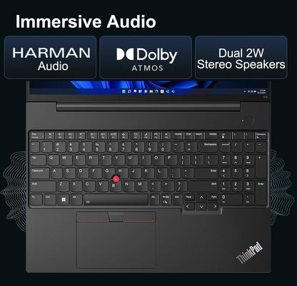 Lenovo Thinkpad E16 Gen 2 Business Laptop (16" FHD+ Touchscreen, AMD Ryzen 5 7535U (> Intel I7-1255U), 16GB DDR5 RAM, 512GB SSD) Fingerprint Reader, Webcam, Ethernet, Win 11 Pro W/ Copilot, Black