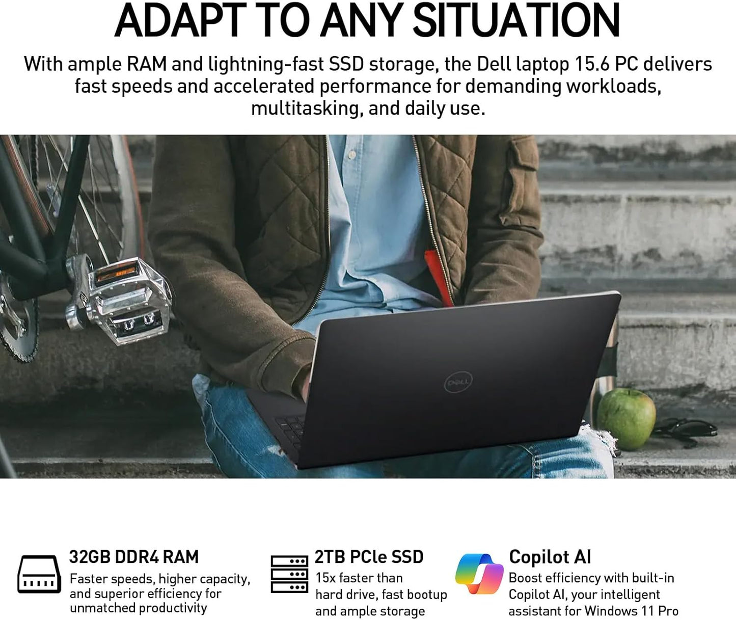 Dell Inspiron 15 Laptop Touchscreen Computer, 15.6" FHD IPS Touch Screen Business Laptop, 13Th Gen Intel Core I5-1334U (10-Cores, Beat I7-1255U), 32GB RAM 2TB SSD, Windows 11 Pro, 10-Key Number Pad
