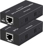 HDMI Extender 196Ft HDMI over Single Cat5E/6/7 HDMI Repeater HDMI Balun Sender Transmitter Receiver Support 1080P 3D HDMI 1.4A HDCP EDID