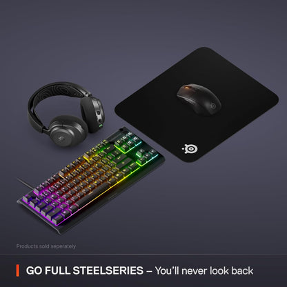 Qck Medium Gaming Mousepad — Black — Non-Slip Silicone Rubber Base — Peak Tracking and Stability — Optimized for Gaming Sensors — 320 Mm X 270 Mm — FPS, Mobas, RTS, MMO