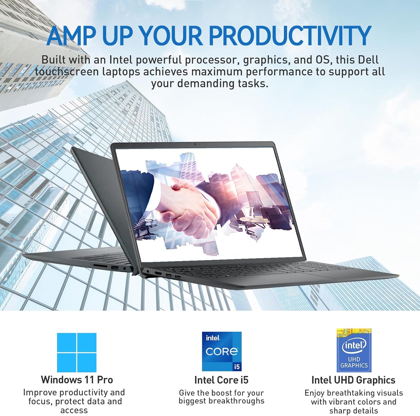 Dell Inspiron 15 Laptop Touchscreen Computer, 15.6" FHD IPS Touch Screen Business Laptop, 13Th Gen Intel Core I5-1334U (10-Cores, Beat I7-1255U), 32GB RAM 2TB SSD, Windows 11 Pro, 10-Key Number Pad