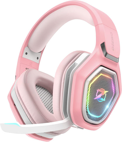 2.4Ghz Wireless Gaming Headset for PC, Ps5, Ps4 - Lossless Audio USB & Type-C Ultra Stable Gaming Headphones with Flip Microphone, 40-Hr Battery Gamer Headset for Switch, Laptop, Mobile, Mac