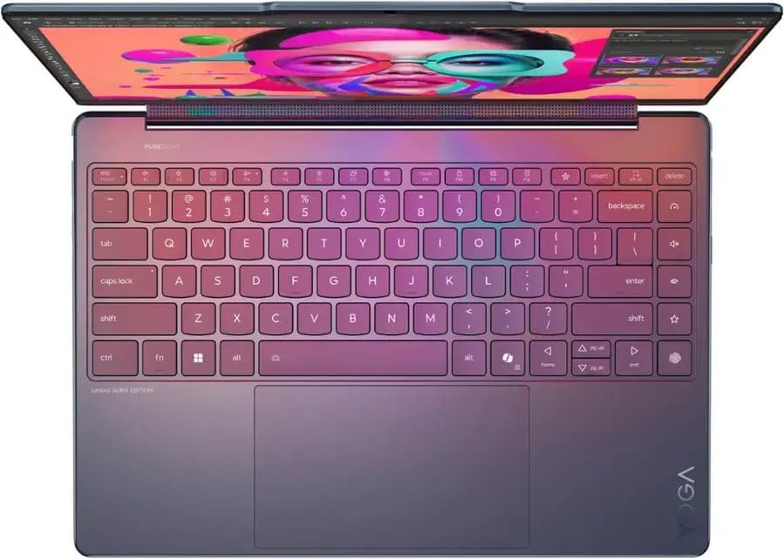 Yoga 9I 2-In-1 Aura Edition 14" Copilot+ Laptop (2025) - Intel Ultra 7 258V 8-Core, 32GB RAM, 1TB M.2 Nvme SSD, 14.0" 4K OLED Touchscreen, Windows 11 Pro - Cosmic Blue
