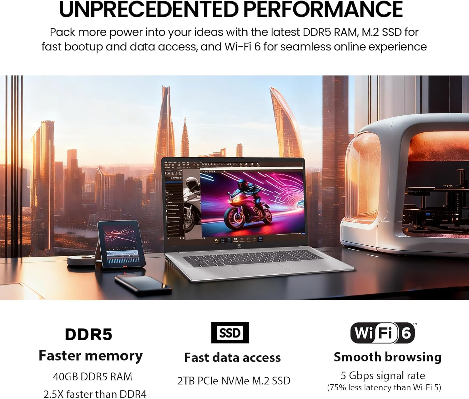 2026 HP 17 Inch Laptop Touchscreen Computer Notebook, 17.3 HD+ IPS Touch Screen Business Laptop AI PC, 15Th Gen Intel 12-Core Ultra 7, 40GB DDR5 RAM 2TB SSD | Windows 11 Pro | Backlit 10-Key | Wi-Fi 6