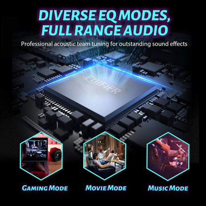 G2000 32W PC Gaming Computer Speakers for Laptop Mac Desktop Computer Woofer Speakers Bluetooth USB 3.5Mm AUX Inputs RGB Lights Multimedia Speakers Black