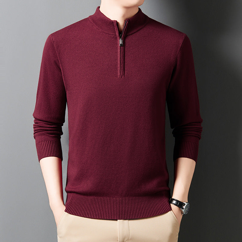 Fashion Men's Knitting Sweater Business Base Wool